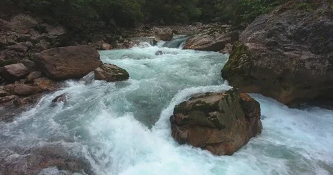 Mountain river. Aerial Stock Footage 117768537