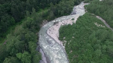 Mountain river in Alaska Stock Footage 52004313