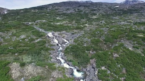 Mountain river in Alaska Stock Footage 52004350