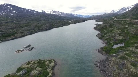Mountain river in Alaska Stock Footage 52004569
