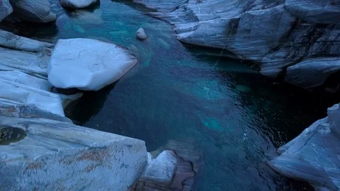 Mountain river in the Alpine rocks 14 Stock Footage 106184881