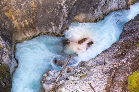 The mountain river in the Alps Stock Photos