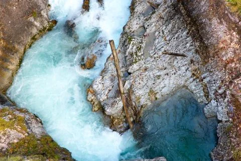 The mountain river in the Alps Stock Photos
