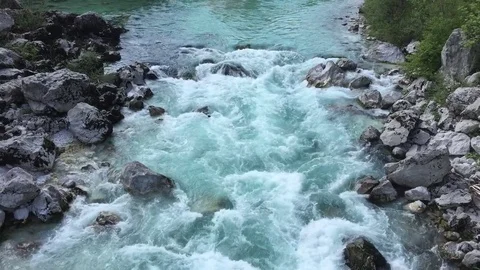 Mountain river and rocks Stock Footage 82351050