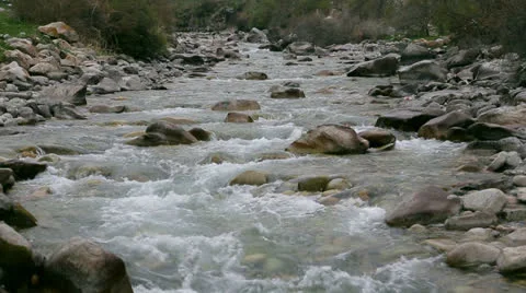 Mountain river and the sound of water Stock Footage 24489580