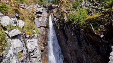Mountain river and waterfall in High Tatras National Park, Slovakia Stock Footage 254165282
