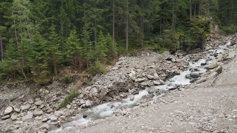 Mountain river in the Austrian Alps Stock-Footage 130494352