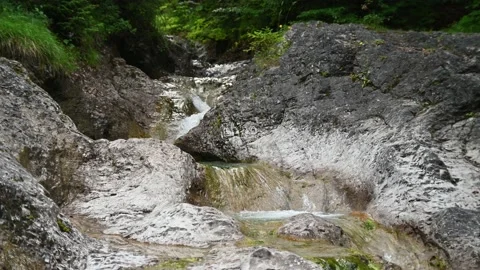 Mountain river with beautiful pools and waterfalls Stock Footage 211462185