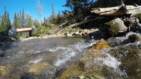 Mountain river. beautiful scenery Vídeo Stock 96579818