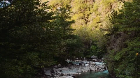 Mountain river. Blue water Stock Footage 68156922