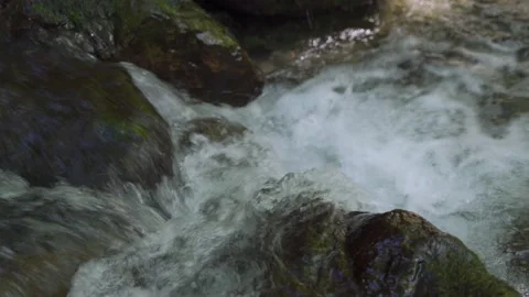 Mountain river with blue water Stock Footage 152555008