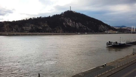 Mountain River Budapest Timelapse Stock Footage