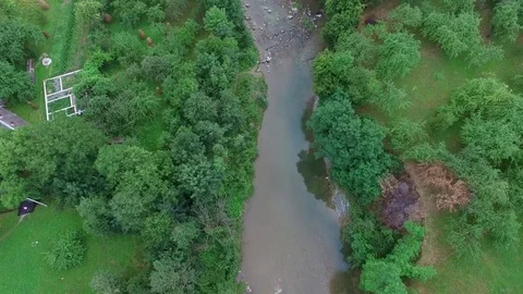 Mountain River Camera Flying Forward Video stock 74795129