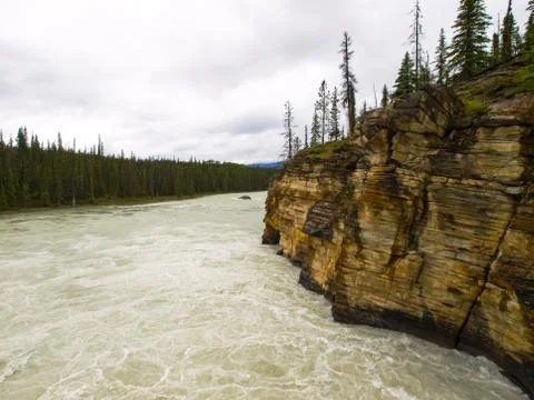 Mountain river in Canada, pristine nature Foto stock