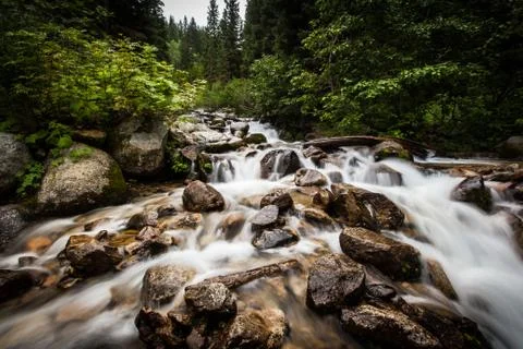 Mountain River Cascade Foto stock