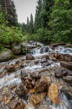 Mountain River Cascade Foto stock