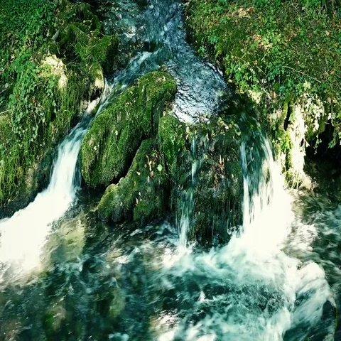 Mountain river cascades Stock Footage 69623594