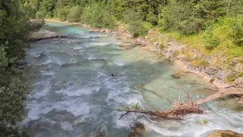 Mountain river with clear water 스톡 동영상 153383439