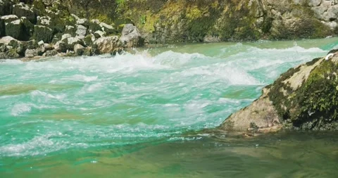 Mountain River With Clear Water Stock Footage 304112547