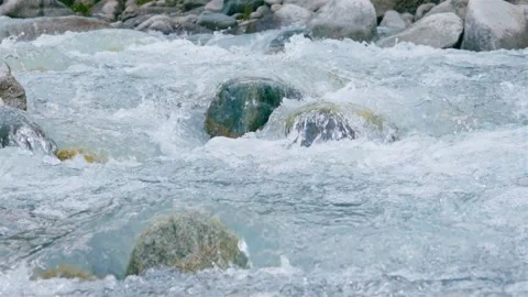 Mountain river close up Stock-Footage 243084205