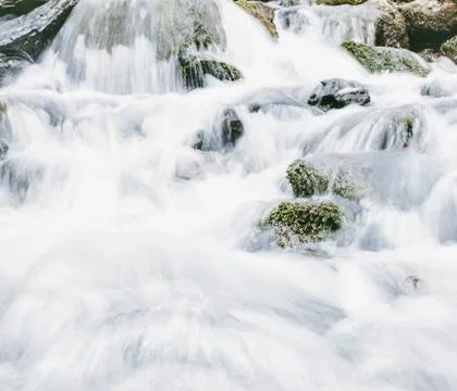 Mountain river closeup. Stock Photos