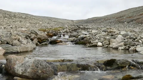 Mountain river. Crystal clear river. Beautiful nature lansdscape Stock Footage 141643894