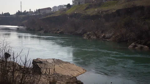 Mountain river with emerald colored water. Stock Footage 104637683