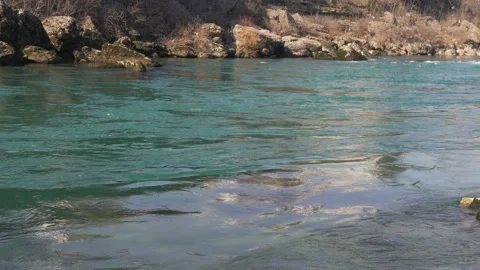 Mountain river with emerald colored water. Stock Footage 104651229
