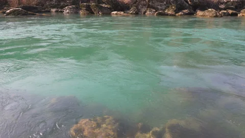 Mountain river with emerald colored water. Stock Footage 104660409