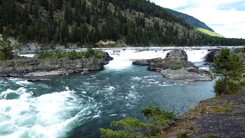 Mountain River with Falls Stock Footage