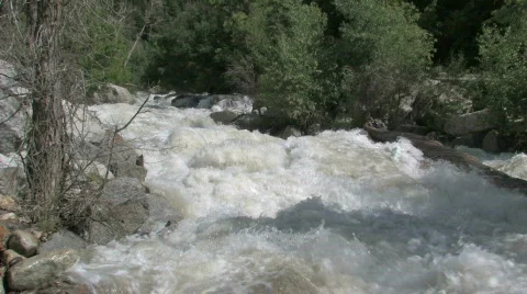 Mountain river flood Utah dangerous M HD Stock Footage 134619
