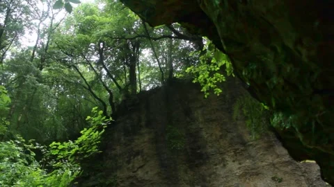 Mountain river flowing in a canyon in springtime Stock Footage 243765198