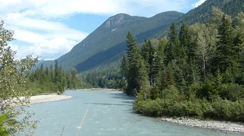 Mountain River Flowing Stock Footage 41417603