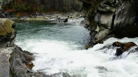 Mountain river, flowing water, mountain landscape Video stock 83431682