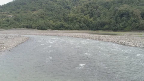 Mountain river flows over the stones. Stock Footage 101681996