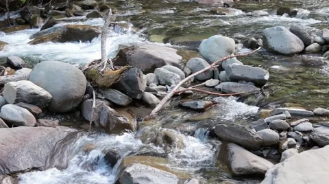 In the mountain river Stock Footage 49975170
