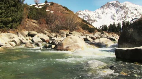 Mountain river Stock Footage 62964300