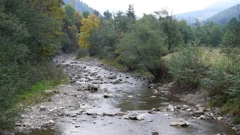 A mountain river. Video stock 76250326