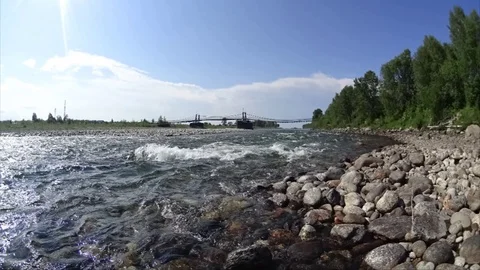 Mountain river Stock Footage 85845577