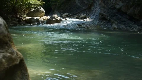 Mountain river green forest in summer. 動画素材 172061391