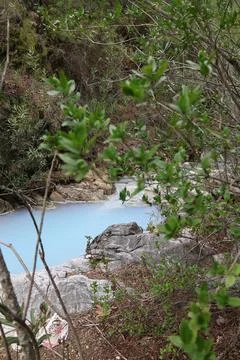 Mountain river hydrogen sulfide Stock Photos