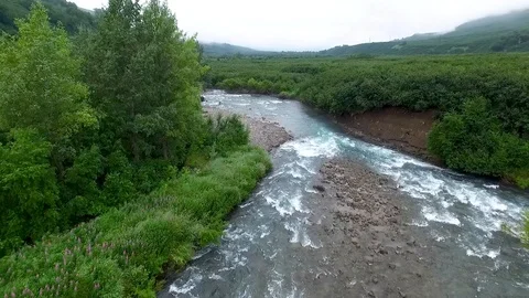 Mountain River on the Kamchatka Peninsula  Stock-Footage 109072438