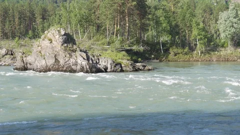 Mountain river Katun Stock Footage 111937526