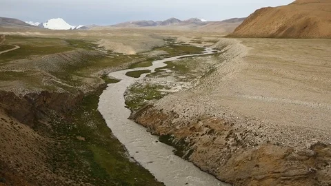 Mountain river in Ladakh Stock Footage 87085197