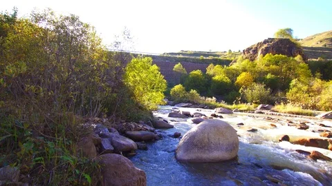 Mountain river landscape Video stock 95501916