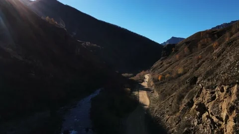 Mountain river in a mountainous area Stock Footage 171296876