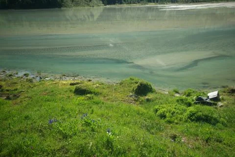 The mountain river in the mountains. Current through the gorge the river. S.. Foto stock
