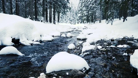Mountain river in mountains Stock Footage 87875698