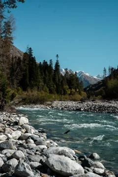 Mountain river in the mountains Stock Photos