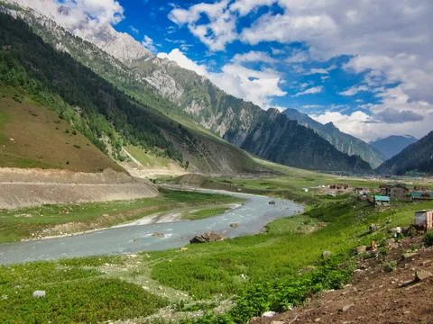 Mountain river in the mountains Stock Photos